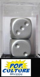 D6 Pair: 16mmm Aluminum-plated/white