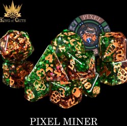 DND Dice 11-die Set: Pixel Miner