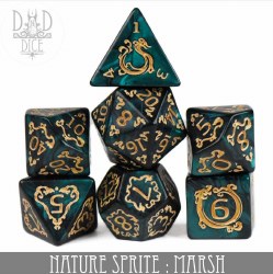 DND Dice 7-die Set: Nature Sprite: Marsh