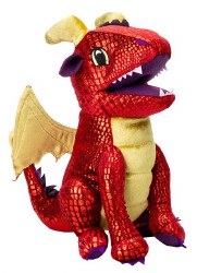 Red Dragon Plush Dice Bag