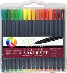 Fine Line Markers: 30 Set