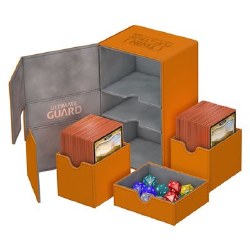 Ultimate Guard Twin Flip 'n Tray 160+ Xenoskin Deck Case - Orange