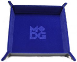 MDG Blue Velvet 10x10 Folding Dice Tray