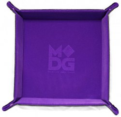 MDG Purple Velvet 10x10 Folding Dice Tray