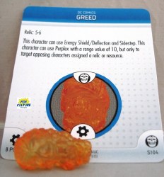 Heroclix Justice League Trinity War S104 Greed