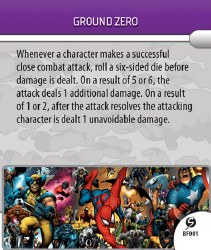 Heroclix Sinister BF001 Ground Zero Battlefeild Condition Card