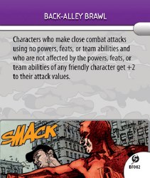 Heroclix Sinister Back Alley Brawl Battlefeild Condition Card