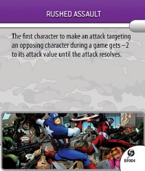 Heroclix Sinister BF004 Rushed Assult Battle Feild Condition Card