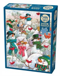 Hill of a Lot of Snowmen 500 piece Puzzle