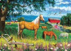 Horses in the Field 35 Piece Puzzle