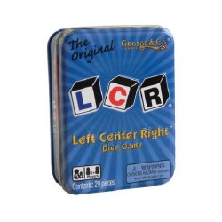 LCR: Left Center Right Dice Game in Tin