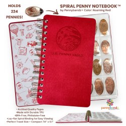 Pennybandz Spiral Notebook: Red