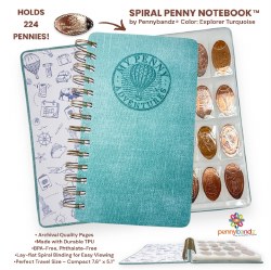 Pennybandz Spiral Notebook: Tourquoise