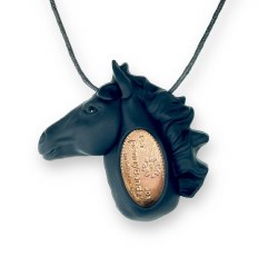 PennyPalz Necklace: Horse - Black