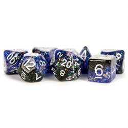 Poly Dice 7-Set: 16mm Eternal Black/Blue
