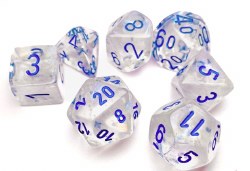 Poly Dice 7-Set: Borealis Icicle/Light Blue