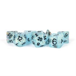 Polyhedral 7-die set: Flash Blue
