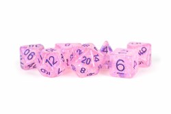 Polyhedral 7-die set: Flash Pink