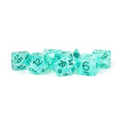 Polyhedral 7-die set: Flash Teal