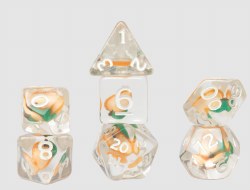 Poly Dice 7-Set: Fruit Slice- Peach