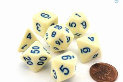 Polyhedral 7-Die Set: Lemon