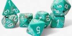 Dice Set 7 Mega  Oxi-Copper/ White
