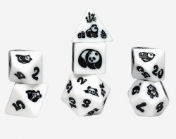 Poly Dice 7-Set: Moon Panda