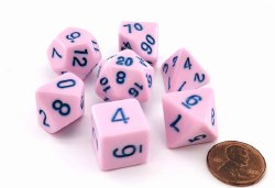 Polyhedral 7-Die Set: Pink