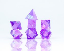 Polyhedral 7-die set: Cloak & Dagger - Purple