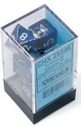 Mini Polyhedral 7-Dice Set: Speckled Stealth