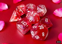 Lab Dice 7 Set Borealis Passion White