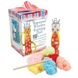Repunzel Wooden Knitting Doll