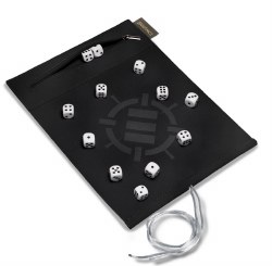 Roll on a Scroll - Black with White Dice