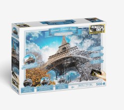 Scratch OFF Seasons Puzzle: Eiffel Tower - Summer to Winter