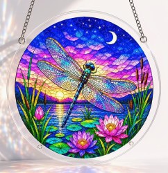 Suncatcher Jigsaw Puzzle: Twilight Dragonfly