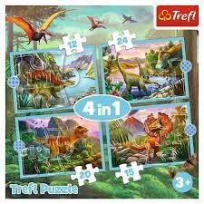 Unique Dinosaurs 4 in 1 Puzzle
