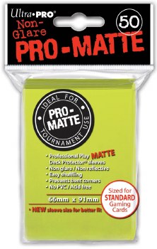 Ultra Pro Sleeves: 50 Pro-Matte Bright Yellow