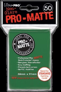 Ultra Pro Sleeves: 50 Pro-Matte Green