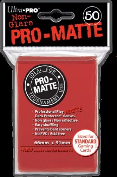 Ultra Pro Sleeves: 50 Pro-Matte Red