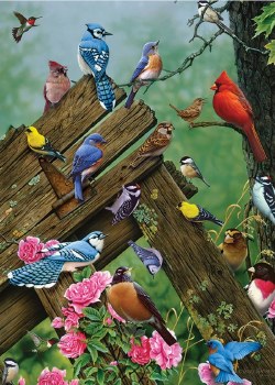 Wildbird Gathering 35 Piece Tray Puzzle