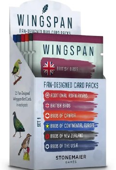 Wingspan Fan-Designed Card Packs - Set 1 Full Display