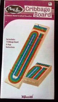 Wooden 3-Track Cribbage Board