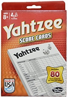 Yahtzee Score Cards
