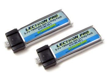 3.7V 180mAh 45C Lipo Battery 2-Pack