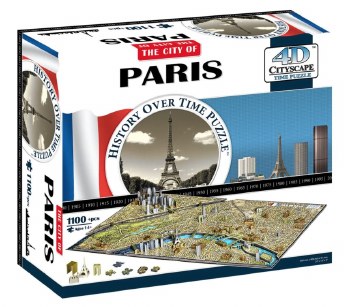 4D City of Paris Time  1100pc Puzzle