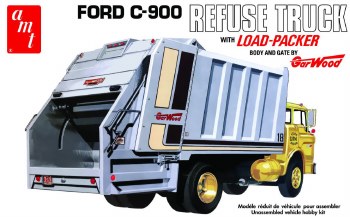 1/25 Ford C-900 Garwood Load Packer Garbage Truck Plastic Model Kit