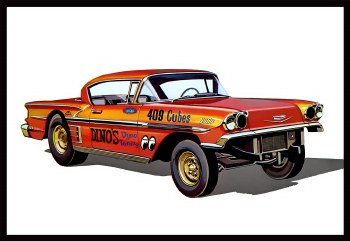 1/25 58 Chevy Impala Hardtop "Ala Impala"  Plastic Model Kit