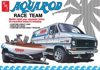1/25 '75 Aqua Rod Chevy with Boat Trailer Plastic Model Kit