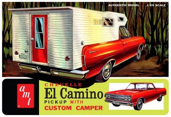 1/25 Chevy El Camino with Camper Model Kit
