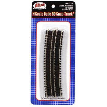 Code 80 19&quot; Radius N Scale Pack of 6